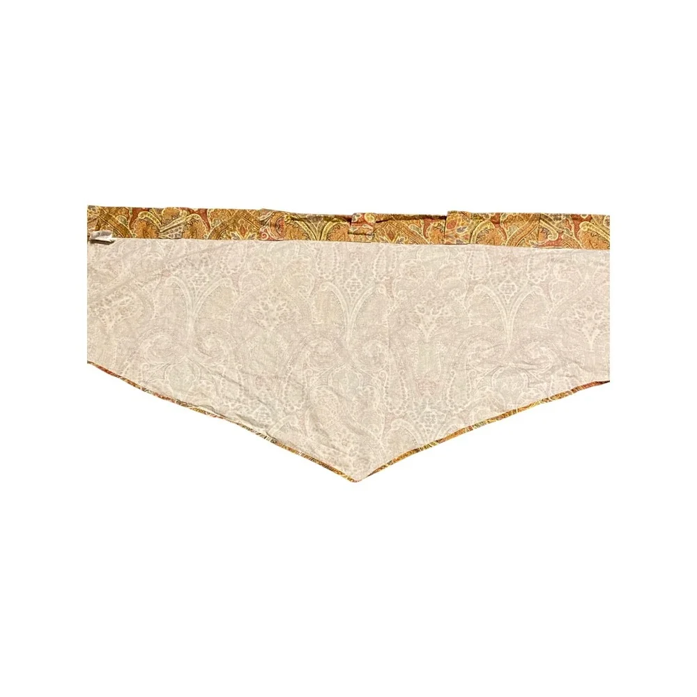 Waverly Home Classics Paisley Cotton Window Valance Terracotta Gold 48x23